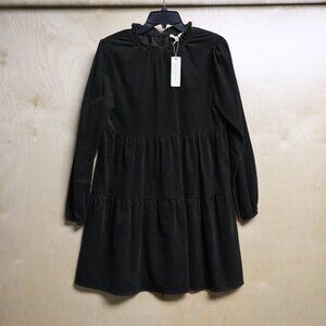 Copper Key Ruffle Neck Corduroy Dress Women's Sz Small NWT
